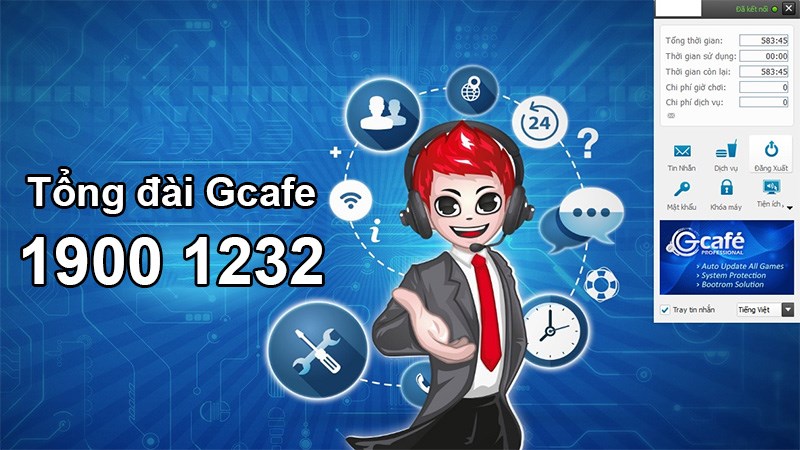 Tổng đài Gcafe, hotline hỗ trợ thiết lập phòng game chi tiết