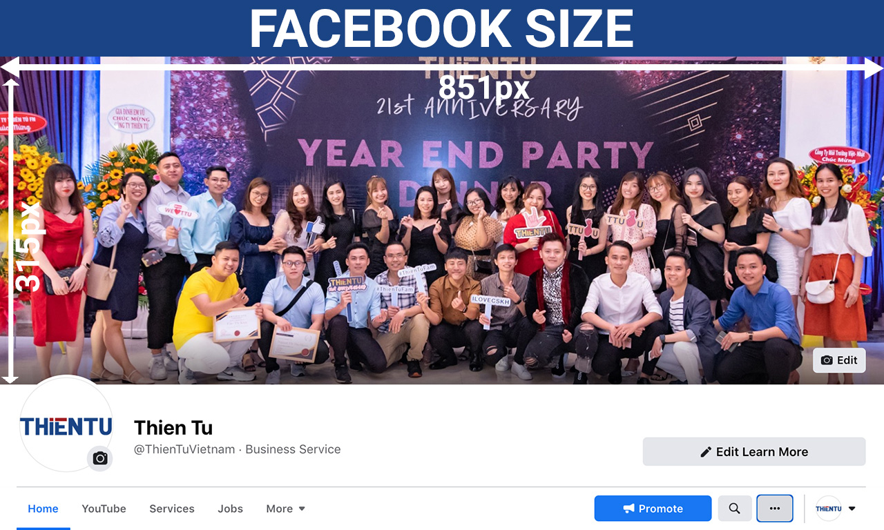 Chỉnh sửa ảnh bìa của bạn thành kích thước đúng để nó hiển thị hoàn hảo trên trang Facebook của bạn. Hãy đảm bảo rằng ảnh của bạn nổi bật và thu hút sự chú ý của những người xem. Xem thêm hình ảnh về kích thước ảnh bìa FB để tăng tính chuyên nghiệp cho trang cá nhân hoặc doanh nghiệp của bạn.