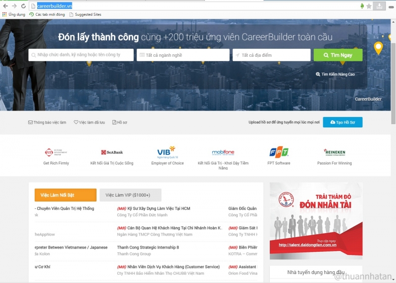 trang web tìm việc careerbuilder.vn