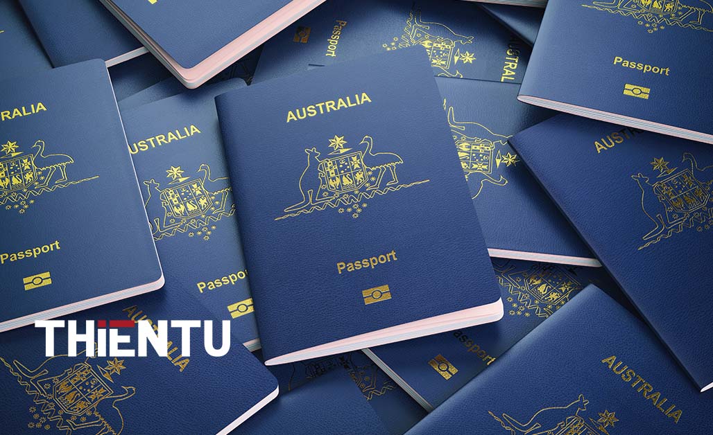 Hình ảnh passport Úc để xin visa
